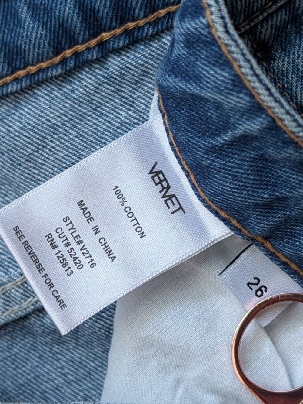 Vervet Simple Society Womens Blue Distressed High RIse Wide Leg Jeans Size 26 - Picture 3 of 10